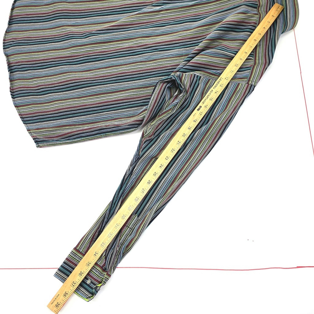 Modern Statement Visconti Dress Shirt Men’s XL Multicolor Stripe Date Night - Picture 10 of 13